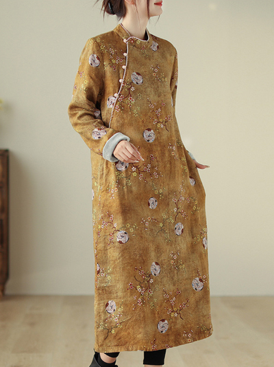Women's long sleeves Midi Dress