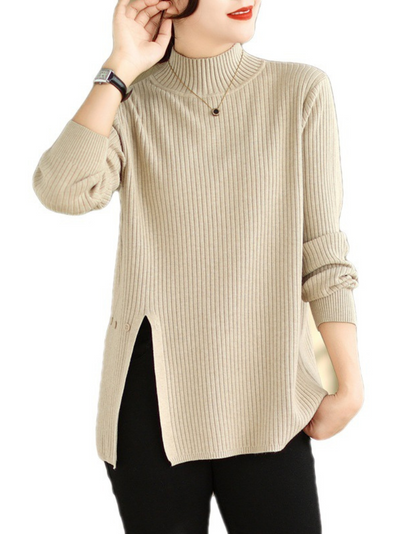 Women's Comfy Half Turtleneck Knitted Sweater