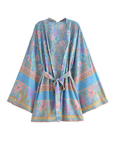 Women's Blue Kimono Jacket