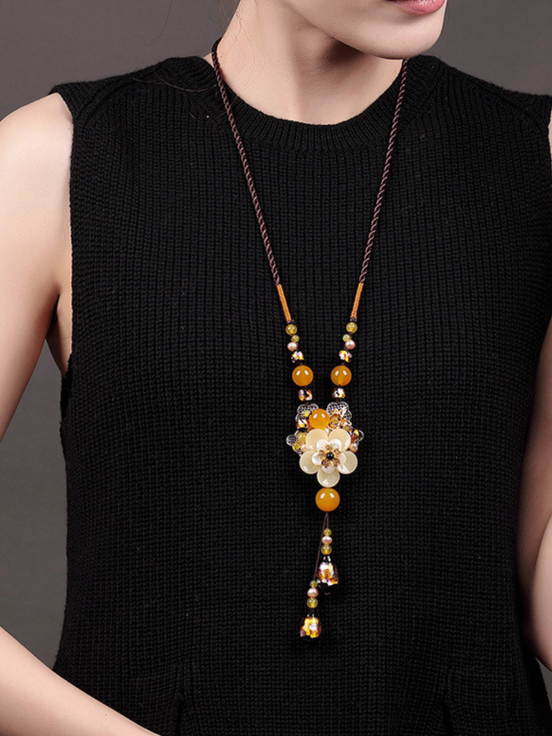 Women's Summer Statement Glow Crystal Necklace