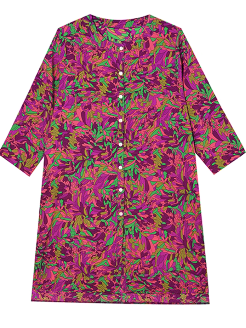 Sommer trendy & anmutiger lässig gedruckter Midi Top