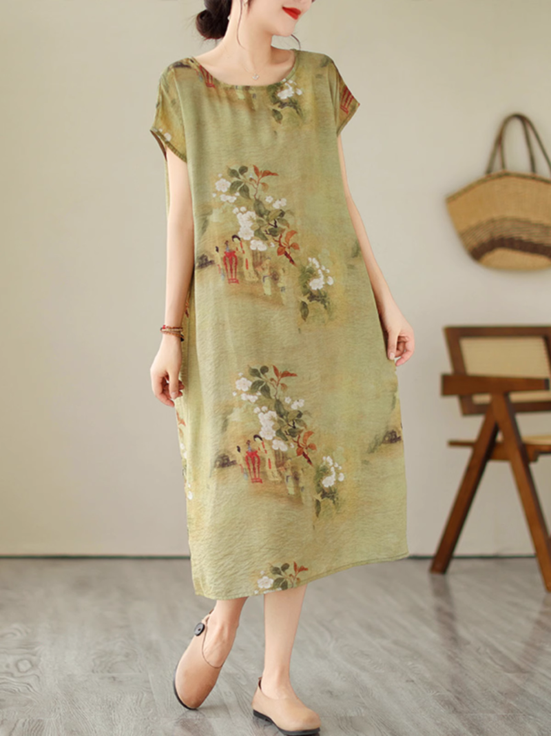 Flowy and Lightweight Women's Loose Midi Dress