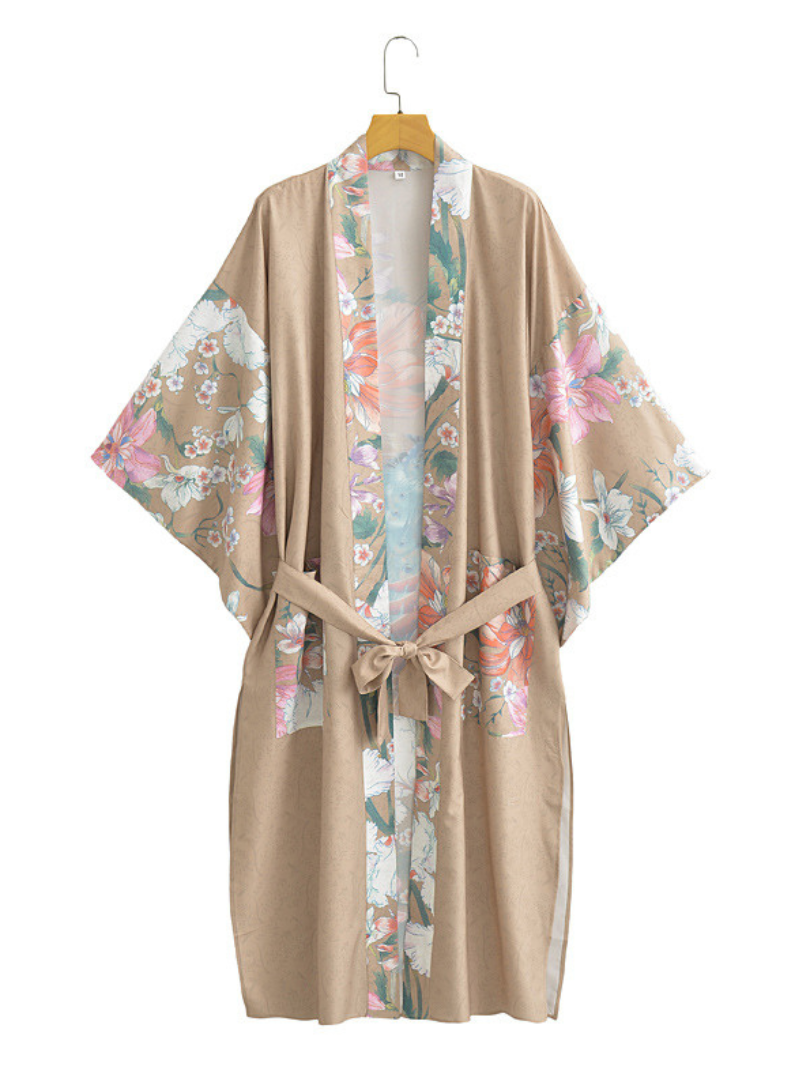 Women's Khaki Kimono Gowns 