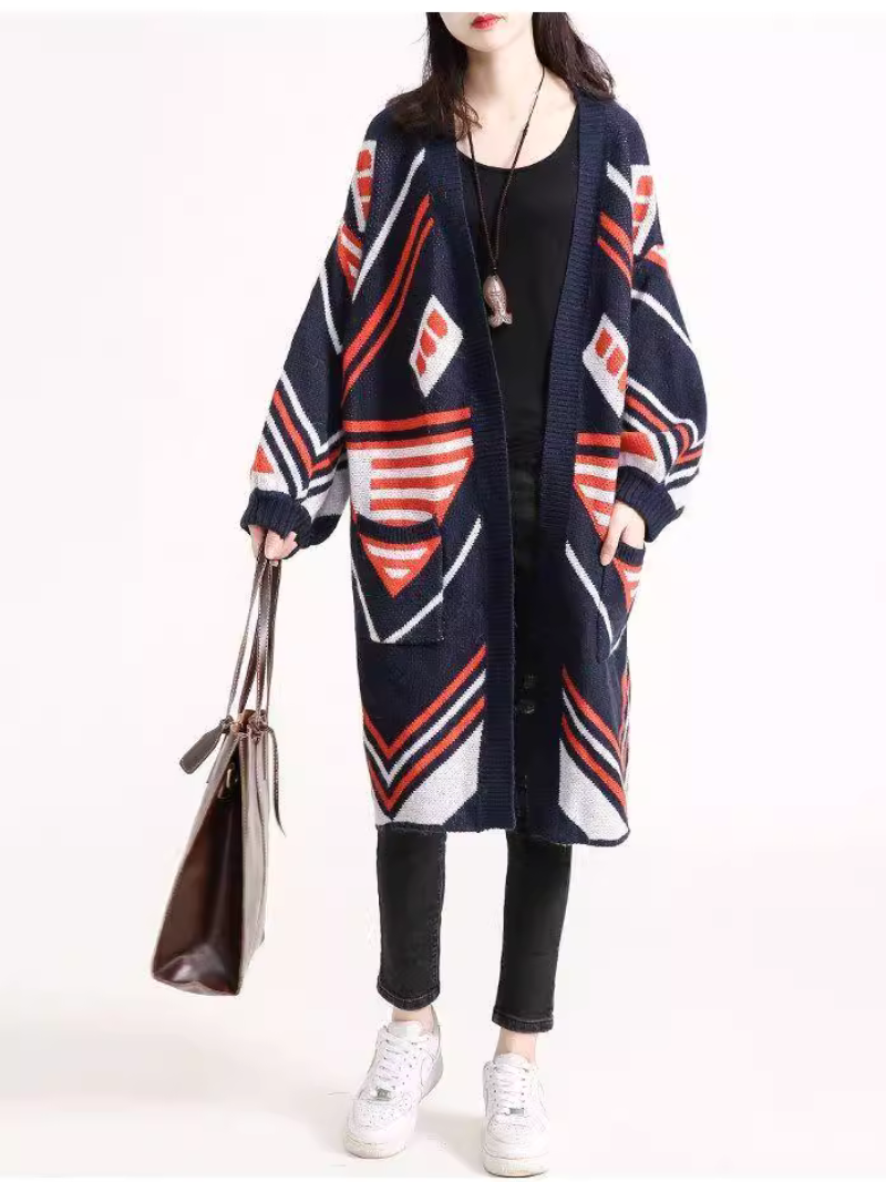 Women’s Stylish & Graceful Lightweight Printed Loose Coat