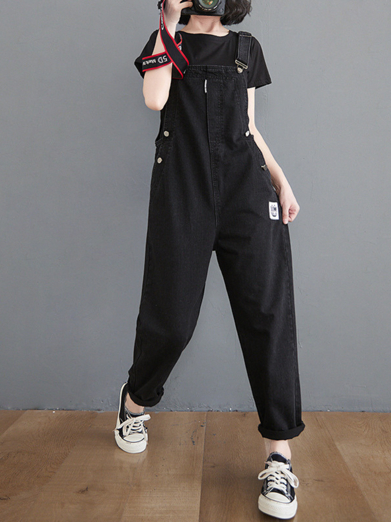 Women Comfortable And Charming Loose Bottom Dungarees