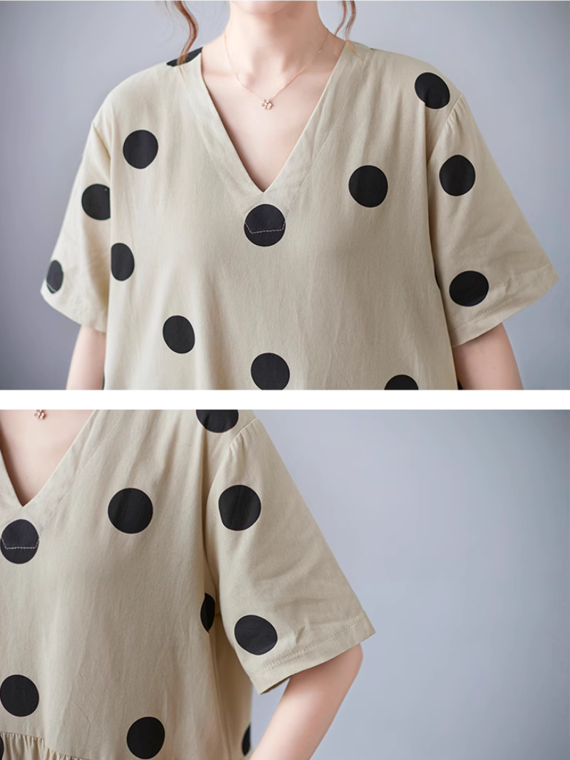 Women's Summer Fashionable  Printed Dot  Design A-line Dress