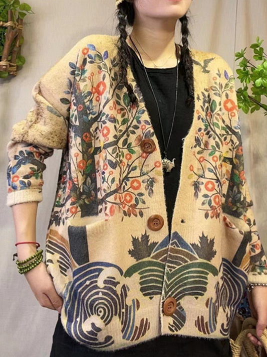 women's  Printed Cardigans
