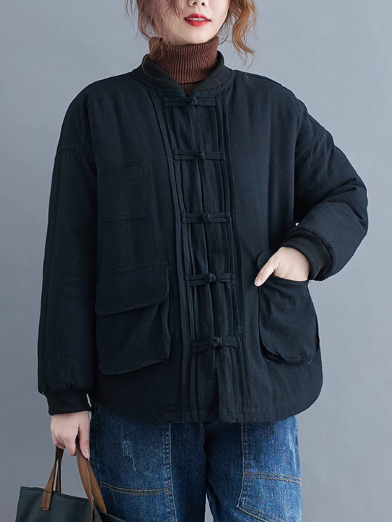 La cómoda chaqueta de cuello de ropa de uso diario de las mujeres