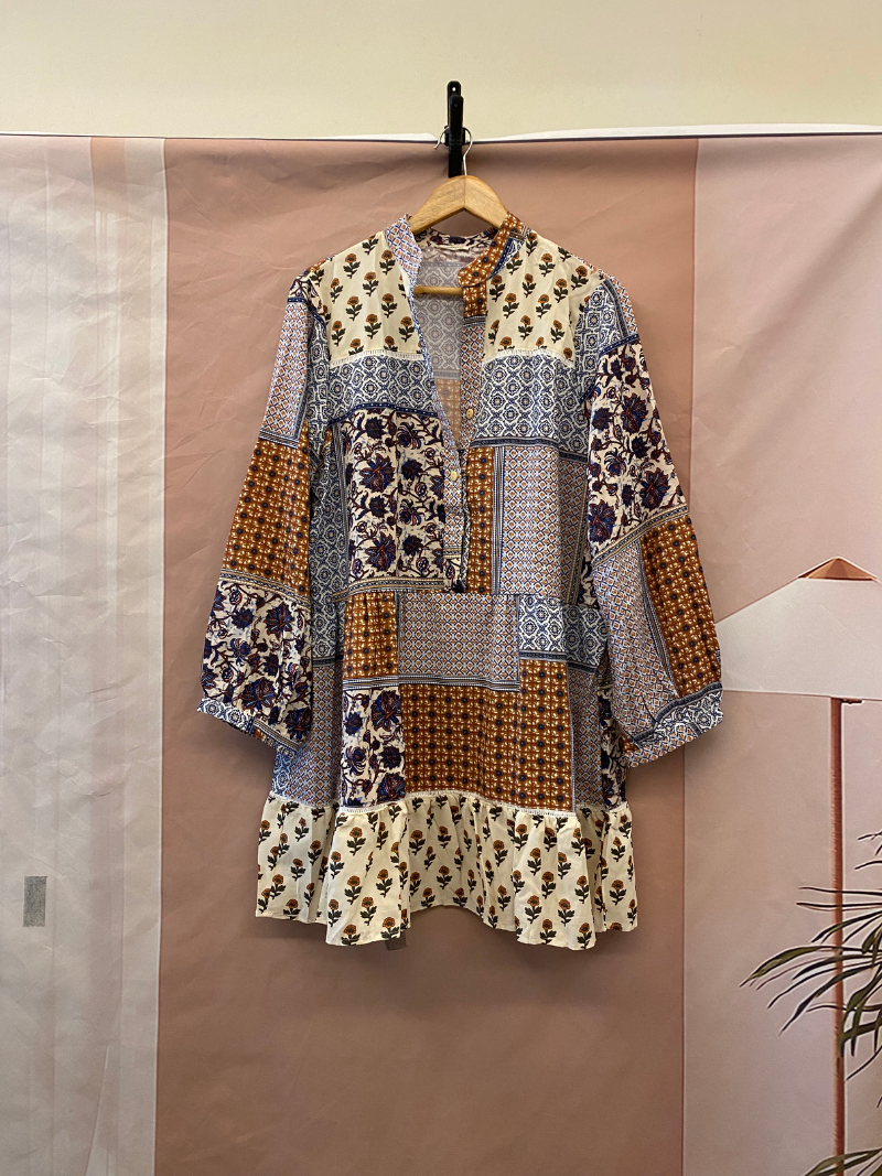 Women's Any Occasion Plant Flowers Button-Up Belted Shirt Dress