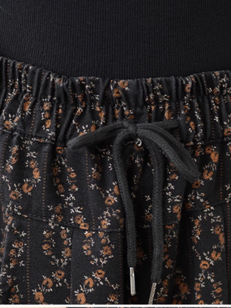 Women’s Graceful & Simple Printed Fit Denim Bottom