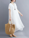 Women's White A-line Dress