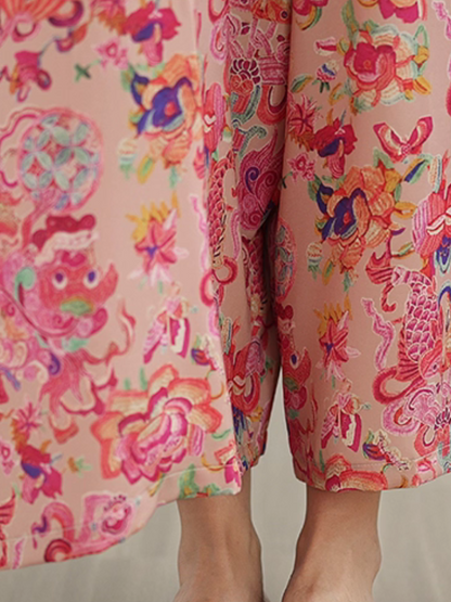 Women's Printed Dungaree 
