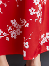 Women's Everyday Wear Stand Collar Printed A-Line Dress