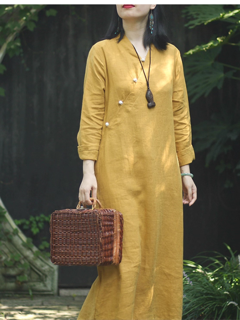 Women’s Stylish & Timeless Button-Up Loose A-Line Dress