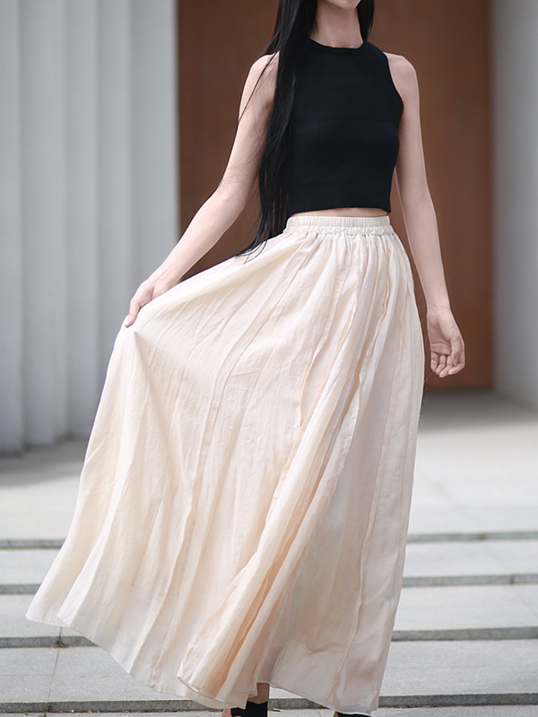 Breezy Weekend Maxi Skirt — Flowing Cotton Gauze, Effortlessly Flattering