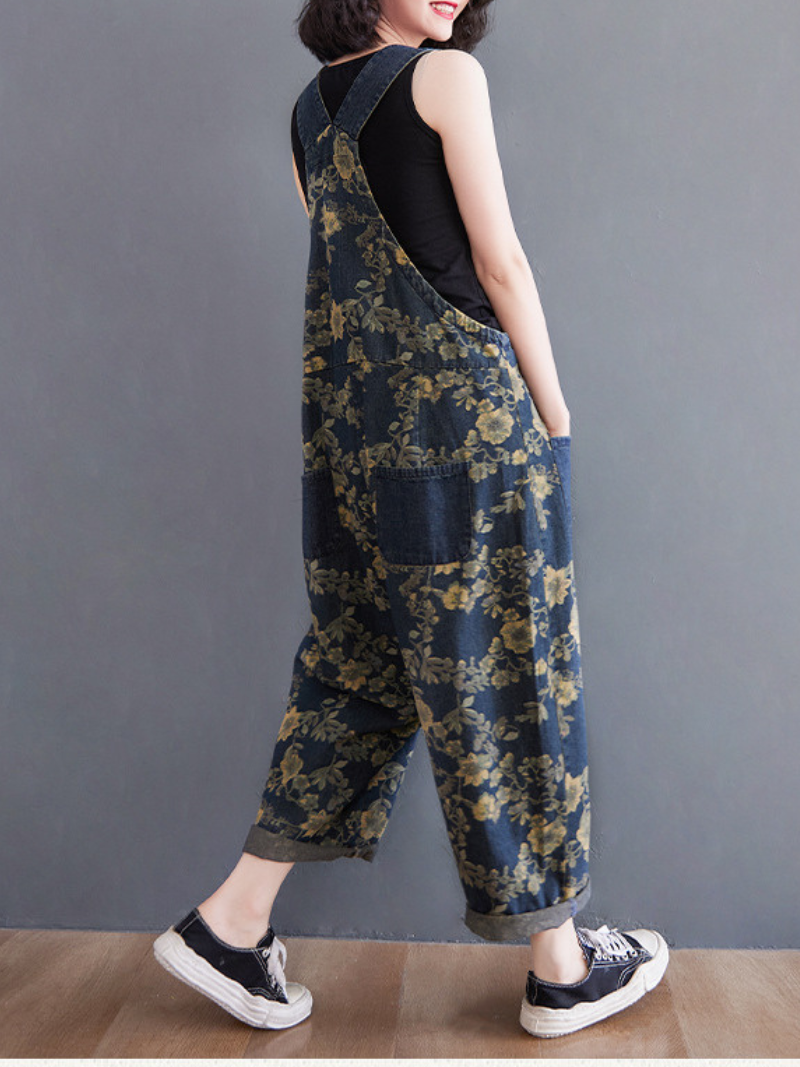 Women's Printed Designer Dungarees