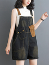 Women's Trendy Casual Shorts Large Size Loose Short Dungarees
