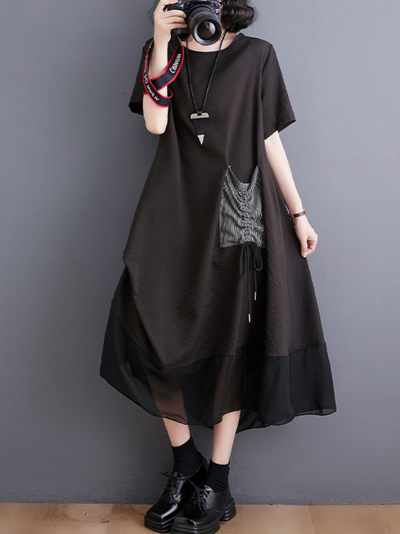 Women's Round Neck  A-line Dress