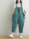 Women's Front and Back Pockets Casual Overalls Dungaree