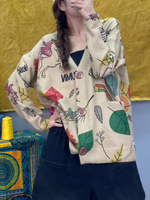 Women's hand drawn Cardigan