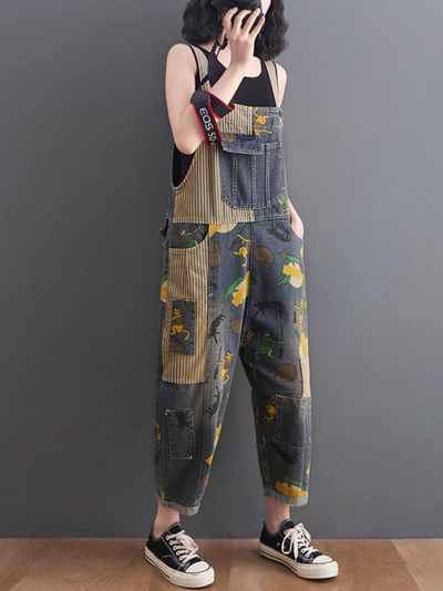 Women's Printed Dungaree