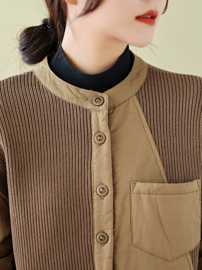 Women's  Winter Wonderland Button-Up Collar Coat