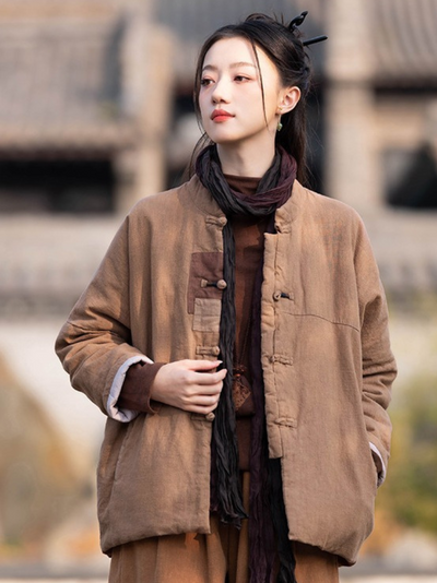 Women's Vintage Comfort and Style Disc Button Coat