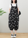 Women's Black Heart Baggy Dungarees