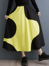 Women's yellow & black Skirt Bottom