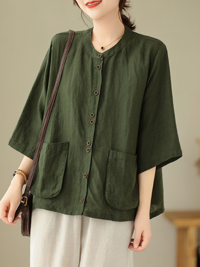 Women's  green Shirt Top