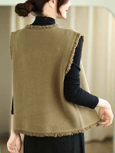 women's All-in-One Style knitted Vest Coat