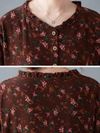 Women's Stylish Floral Printed Button-Up A-Line Dress