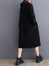 Women's Everyday Comfort Hooded Mid-Length A-Line Dress