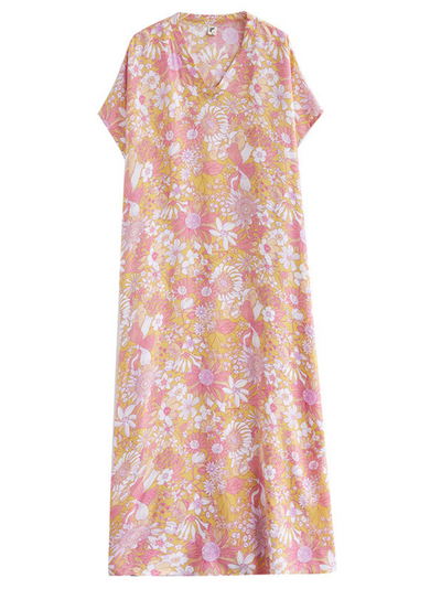 Women's Floral Kaftan Dress