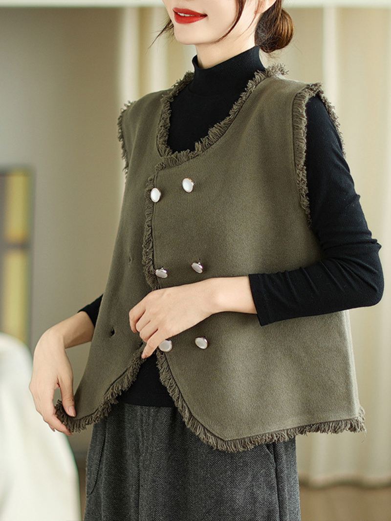 women's All-in-One Style knitted Vest Coat
