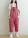 Women's Front and Back Pockets Casual Overalls Dungaree