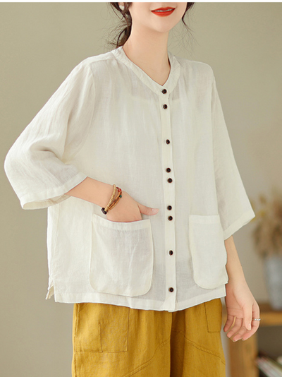 Women's White Shirt Top