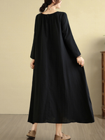 Easy Evenings Maxi Dress — Flowing Cotton Linen, Effortless Fit & Grace