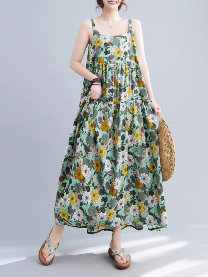 Women's Floral A-Line Dress - Eva Trends