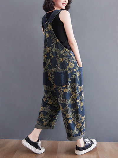 Women's High Waist Dungarees