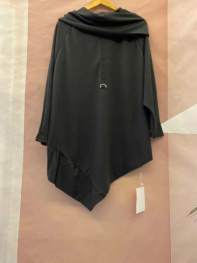 Women's Mid-Length Cape Modern Hooded Top
