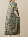Women's Short Sleves Midi Dress