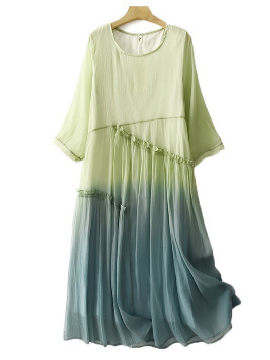 Women's High Waist Smock Dress 