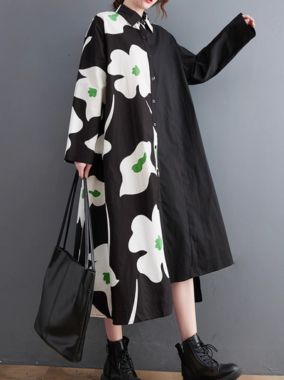 Women's Front Button  A-Line Dress