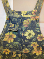 Wildflower Print Dungarees - Loose Tapered Leg Fit