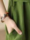 Women's Casual & Stylish Side Pockets Button-Up Shirt Dress