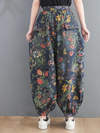 Women's  Vintage Charm Floral Baggy Style Bottom