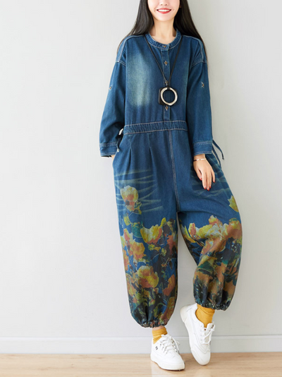 Women's dark blue Overalls Dungarees