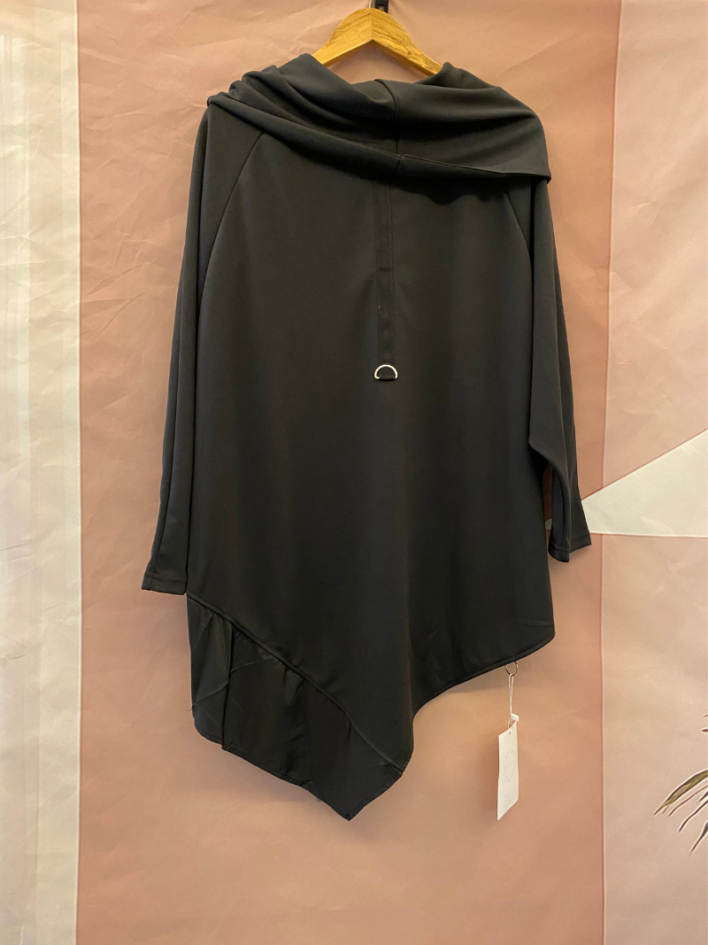 Women's Mid-Length Cape Modern Hooded Top