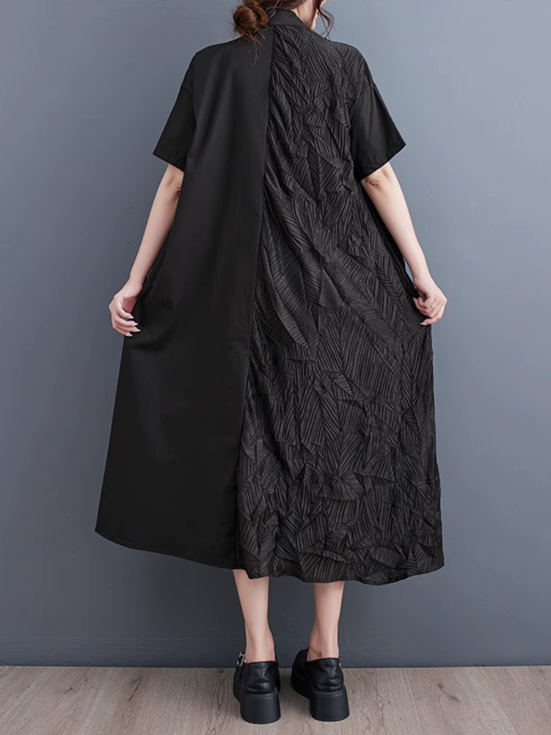 Women's Ruffled A-Line Shirt  Dress